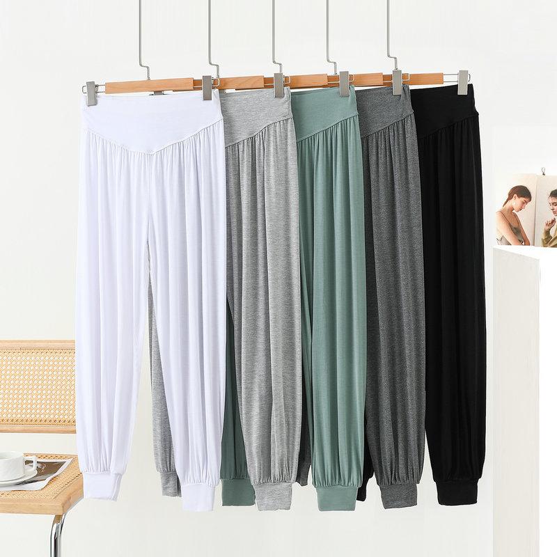 Women's Summer Modal Yoga Long Pants Loose Fit Trousers Plus Size High Waist Dance Workout Square Dance Harem Pants