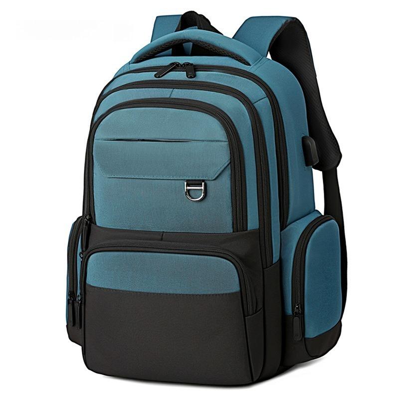 

Casual Oxford Waterproof Men s Business Bag Wear Resistant Scratch Resistant Unisex Business Travel Computer Bag Multifunctional USB Charging Backpack зелений
