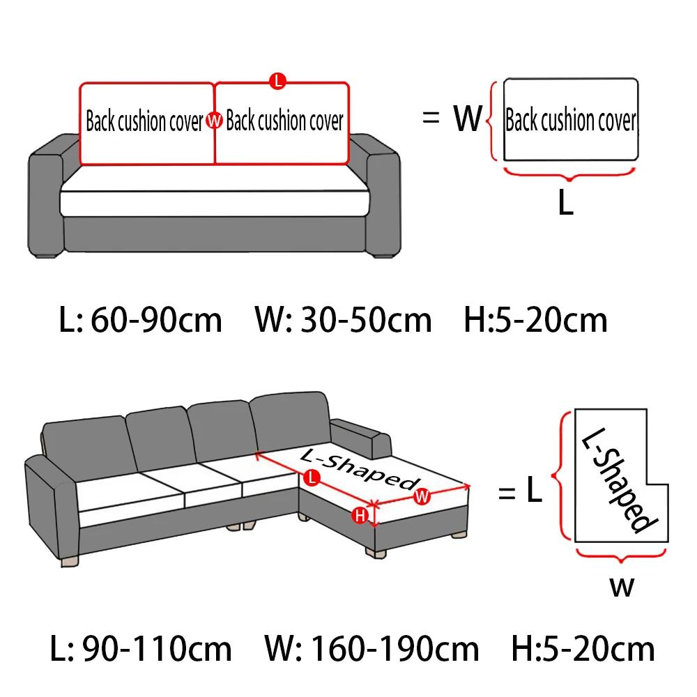 Plain Color Stretch Sofa Seat Cushion Cover For Living Room Elastic Furniture Protector Couch Chaise Longue Sofa Seat Slipcover