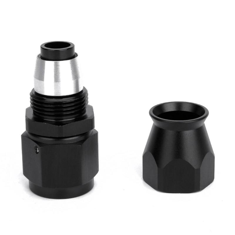 Pack of 4 PTFE Fuel Hose End Joint Fitting Adapter Straight Aluminum Hose End Fitting Auto Accessory Quick Installation