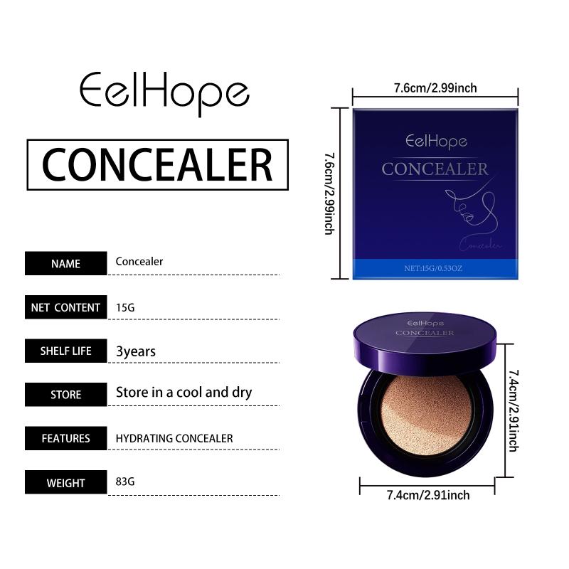 Hydrating Cushion Foundation - Lightweight Concealer Moisturizing Base Makeup For Even Skin Tone, Natural Coverage All Day Wear