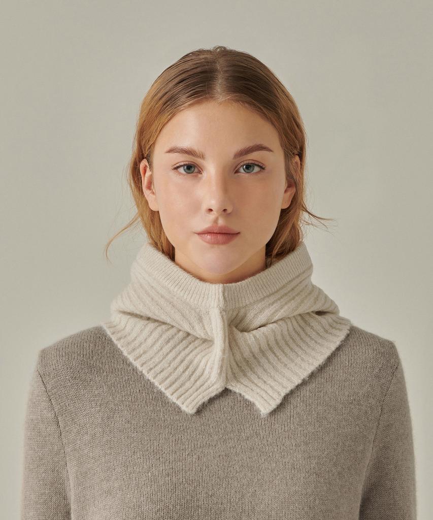 MUSINSA STANDARD WOMAN Women'S Soft Boucle Knit Balaclava [Cream]