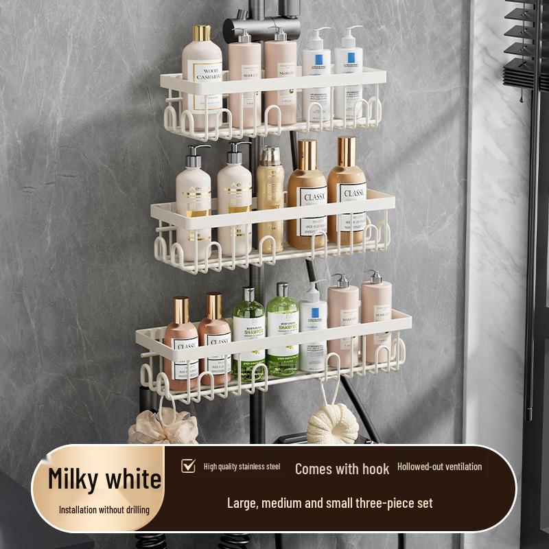 Stainless Steel Bathroom Toilet Storage Rack Shower Room Shelf