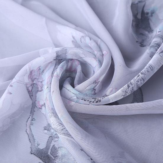 Mode Bloemenprint Zacht Dunne Chiffon Nek Sjaal Dames Reis Strand Sjaal