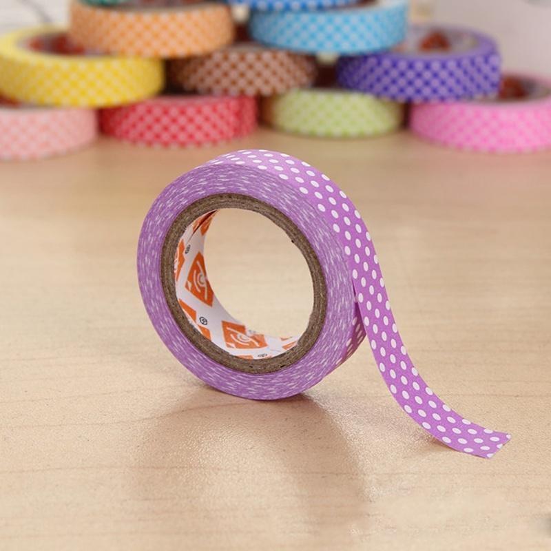 10 Pcs Washi Tape Roll Decorative Sticky Paper Masking Tape Adhesive(Size:10M)