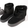 Women's Thick-Soled Snow Boots - 2024 Winter, Mid-Tube, Fur-Lined, Warm Velvet Cuffs.