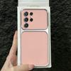Premium Executive Leather Case for Samsung Galaxy S21 Ultra Large Window Lens Protector Cover