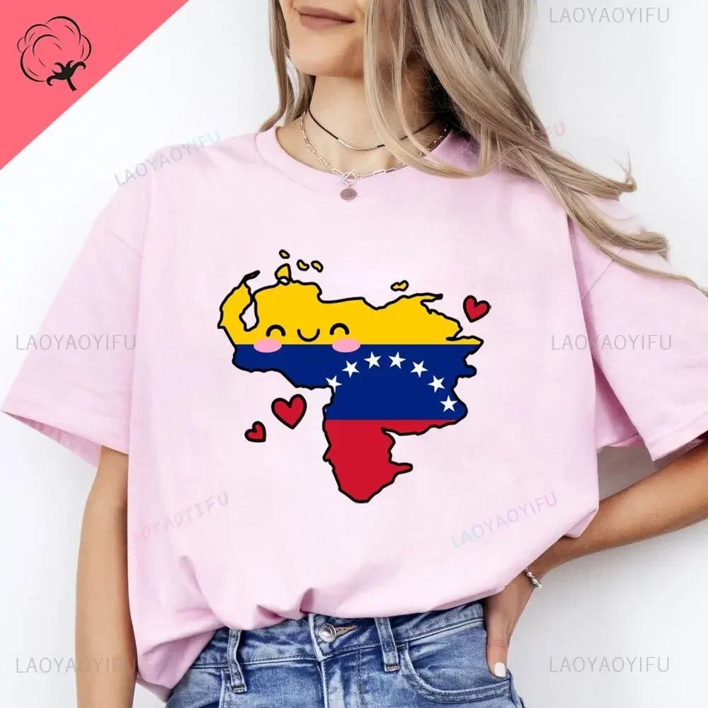 Venezuela Women T-Shirt Proud Venezuelan Venezuela Flag Unisex Streetwear High Quality Crew Neck Tshirt Short Sleeve Tops