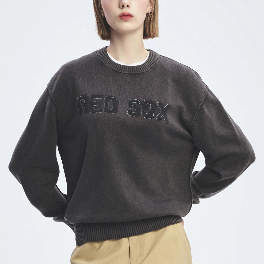 New MLB Basic Boston Red Sox Knitwear Unisex Charcoal Gray 3AKPB0251-43CGD