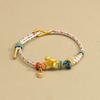Handmade Zodiac Horse Red String Bracelet - Ethnic Style New Year Gift