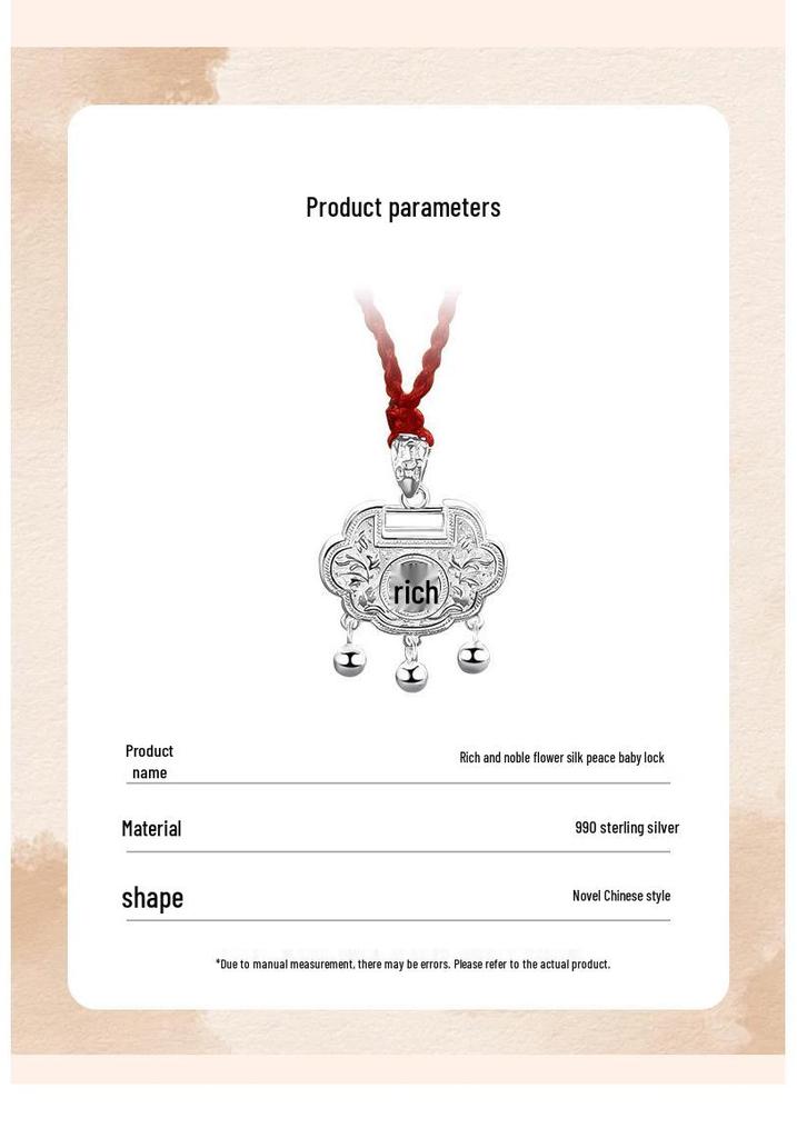 990 Sterling Silver Lucky Lock Pendant Necklace for Girls - Elegant, Durable, and Perfect Birthday Gift