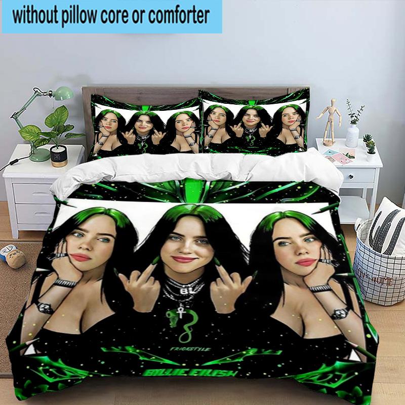 3PCS Bi-llie Music Artwork 3pcs Bedding,Including 3PCS Duvet Cover And 2pcs Pillowcases Perfect for Christmas,Ideal for Bedroom, Dormitory