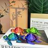 3D Printed Turtle Animals - 4Pcs Flexible For Adults, Home Office Decor, Stocking Stuffers Bulk, Birthday Party Halloween