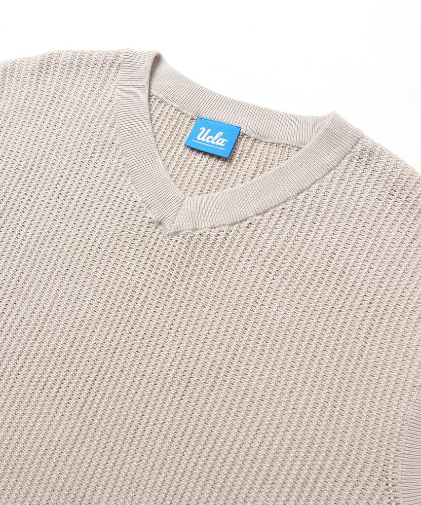 Ucla Men'S Free Knit V-Neck Vest [Lt-Beige](Ua4Ve01_23)