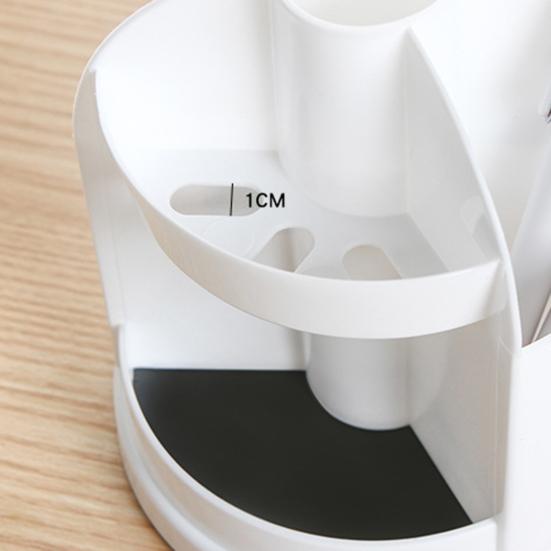 360 Degree Rotating Table Storage Organizer Wide Application PP Stationery Caddy Pen Storage Box for Student