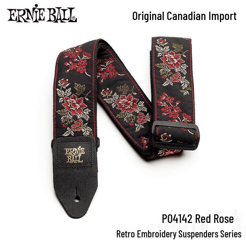 Ernie Ball Unisex Bakelite Guitar/Bass Strap - Extended Nylon Crossbody Shoulder Strap