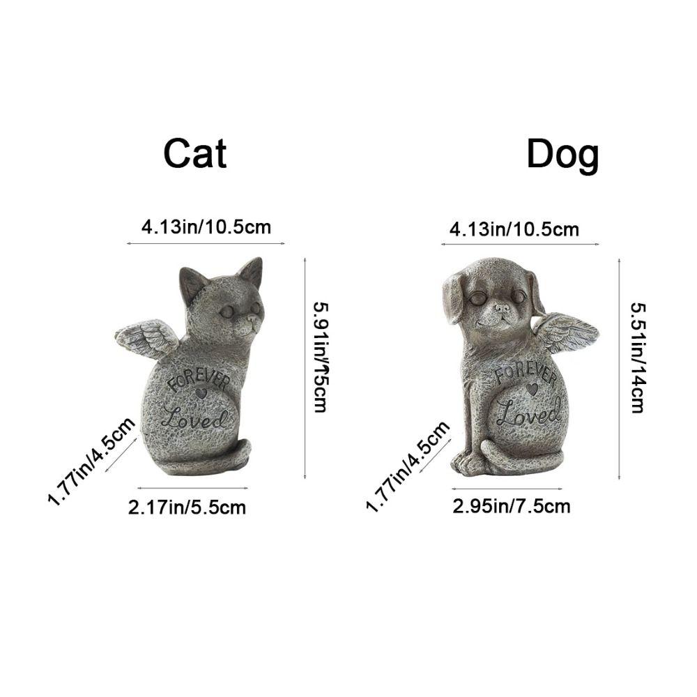 Resin Pet Memorial Statue Stone Finish Pet Memorial Tombstone  Living Room