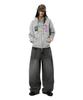 Openyard(Oy) Fake License Hoodie Zip Up - Melange
