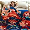 1PC Pippi Longstocking Custom Name Patterned Flannel Blanket Suitable For All Seasons for Home Decor Warmth and Comfort Gifts Holiday Present