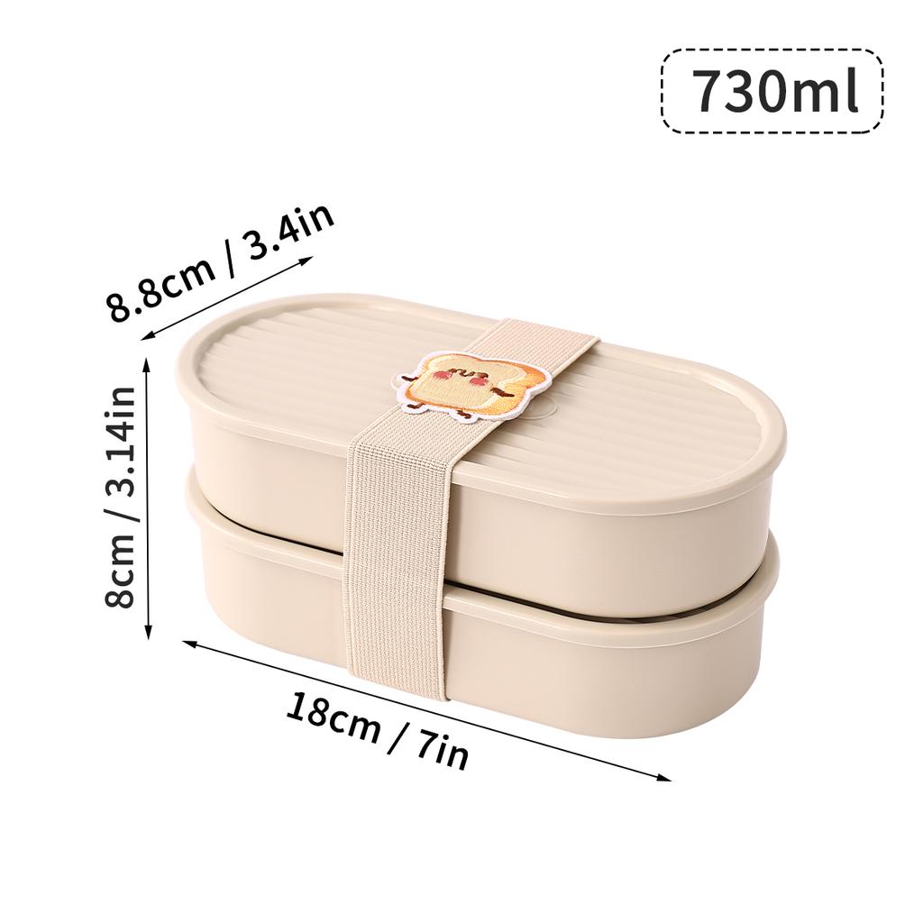 Mikrowellen-Lunchbox Tragbare Kunststoff-Bento-Box mit Fächern Doppelschichtiger Lebensmittelbehälter Versiegelte Obstsalatbox