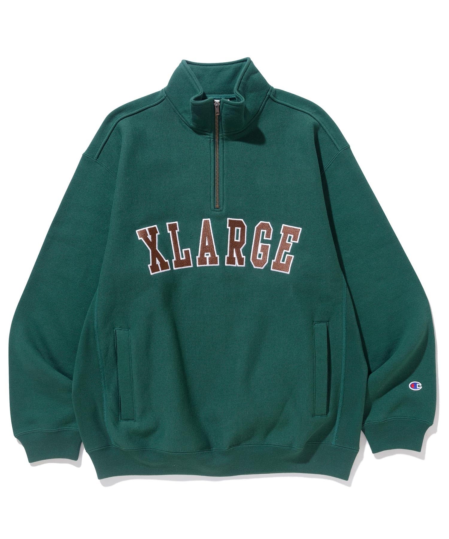 

Sweat Champion REVERSE WEAVE HALF ZIP PULLOVER SWEAT GREEN S [Extra Large] Men s зелёный