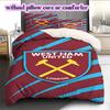 Football Red Blue Pattern Bedding Quilt Set Quilt Cover Pillowcase Home Decoration Birthday Gift (1 * duvet cover + 2 * pillowcase, without core)
