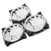 3Pcs Computer Chassis Cooling Fan Mute 6‑Pin Dual RGB Lights with Remote Control 120mm