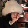 Faux Fur Faux Fur Bucket Hat Ear Protection Ear Flap Winter Hat  Autumn Winter