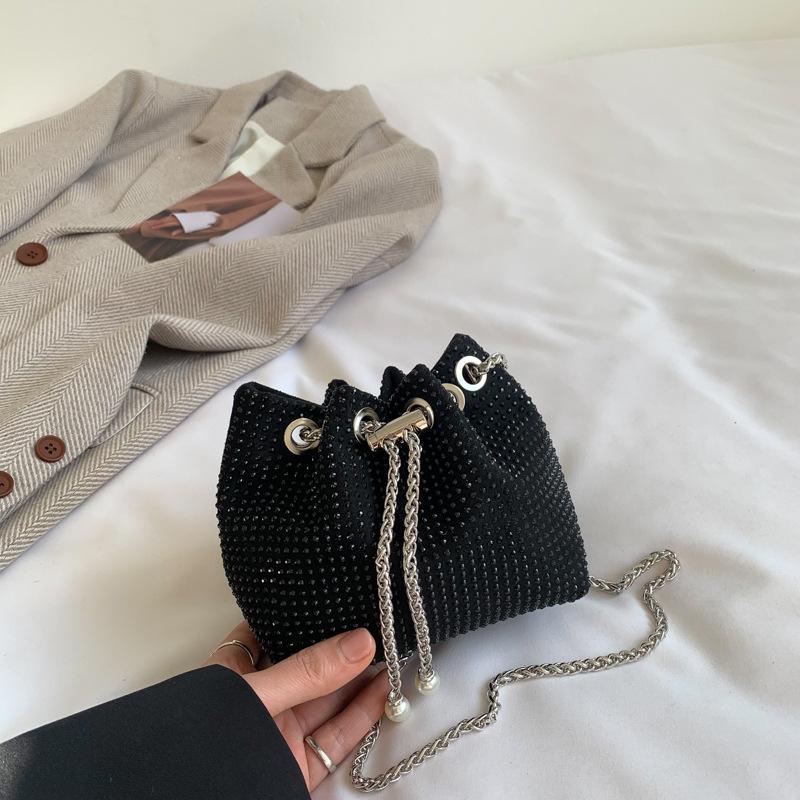 Diamds Women's Shoulder Bag Small String Bucket Bags Evening Party Purse Handbags Fashi Design Female Chain Crossbody Bags