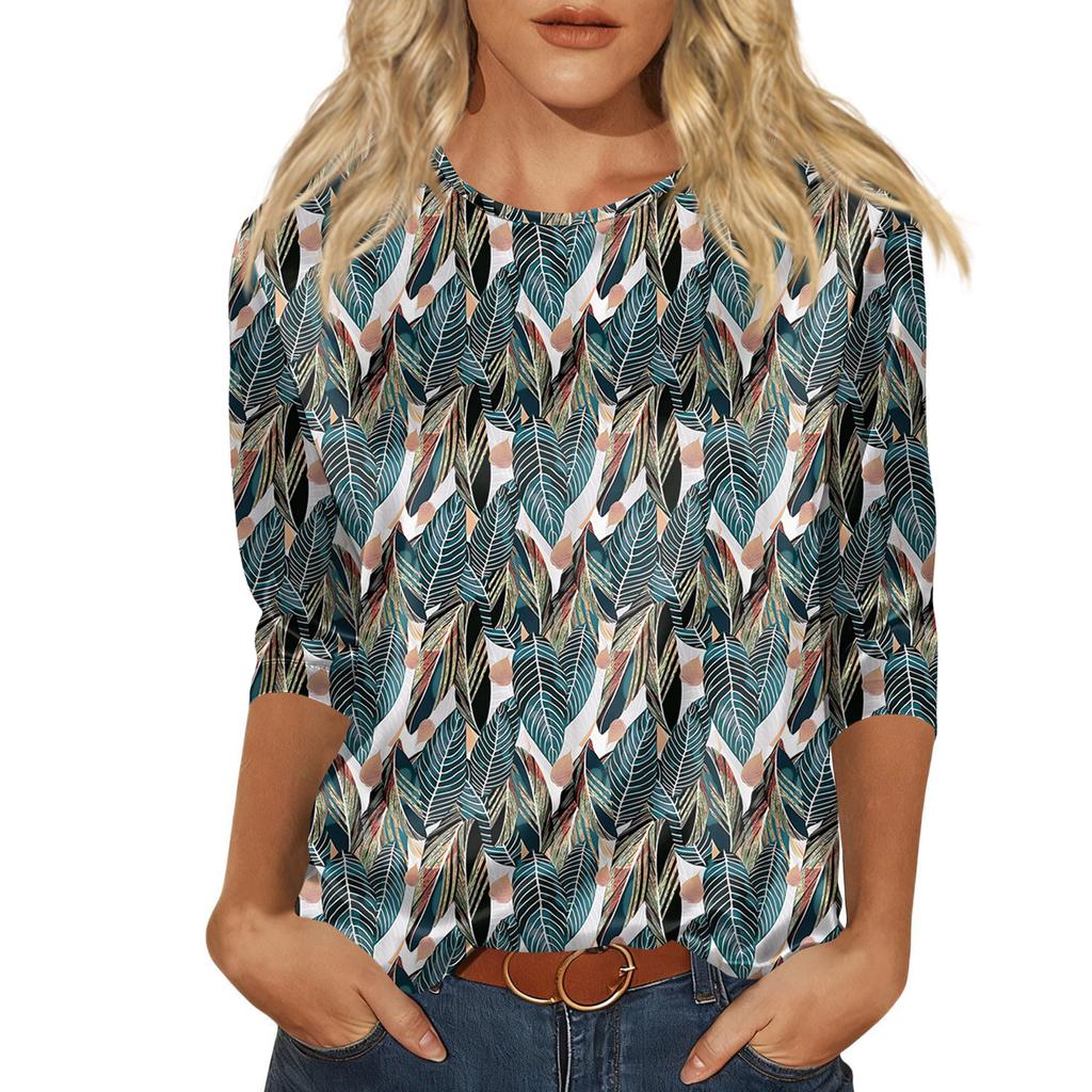 Blouse For Women Dressy 3/4 Long Sleeve Shirts Business Casual Outfit Tops