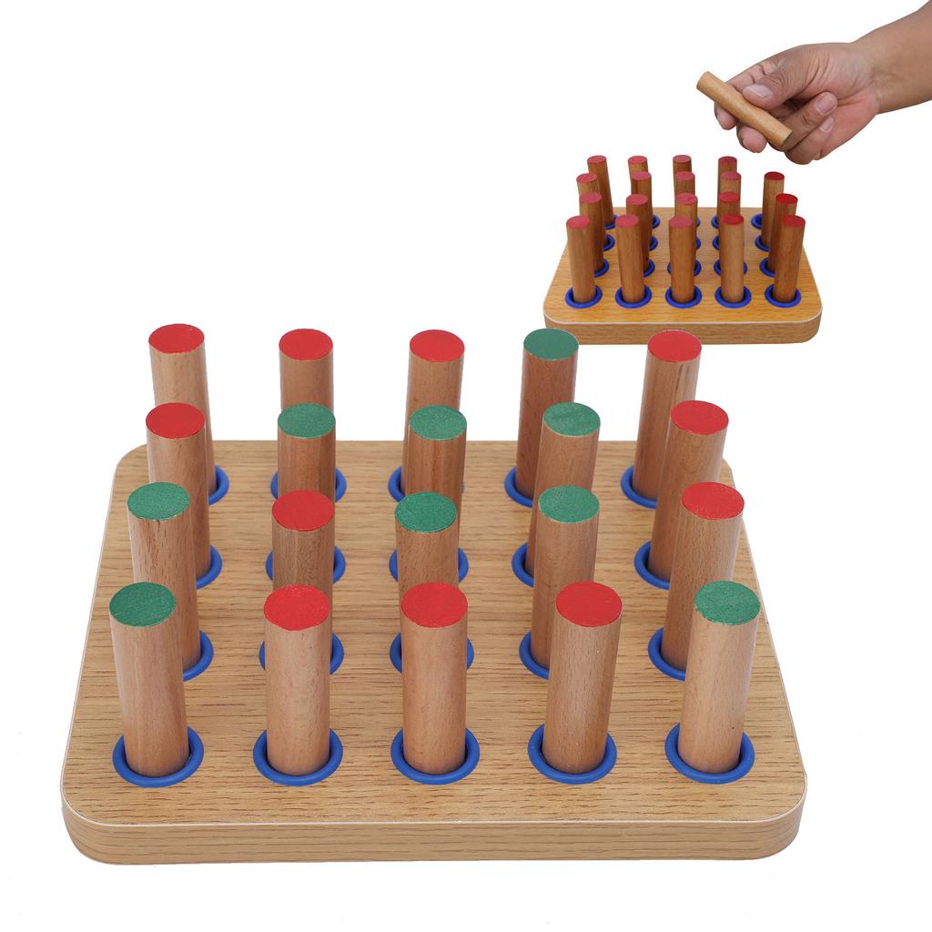 Wooden Insertion Plate Finger Dexterity Improve Fine Motor Coordination Hand Rehabilitation Peg Board Medium