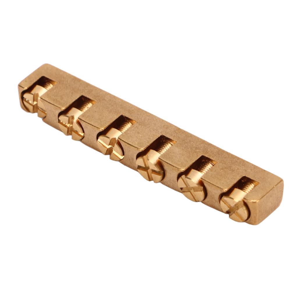 Guitar Nut 6 String Brass Adjustable Instrument Accessory Replacement Part for Bass