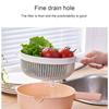 Spacious Double Layer Drainer Basket with Handle Fruit Vegetable Washing Bowl for Home and Picnics
