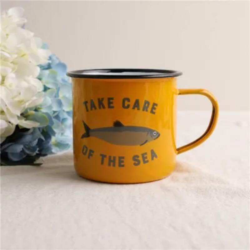 Outdoor Back To Ancients Creative Enamel Camping Mug 300ml Metal Enamel Coffee Tea Camping Hiking Backpacking Fishing Picnic