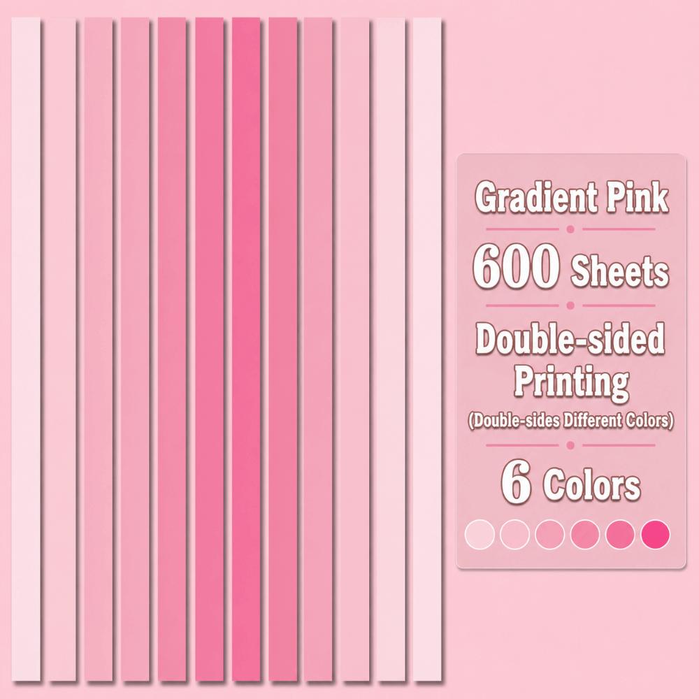 600 Sheets Gradient Color Star Folding Paper Strips Lucky Star Paper Strips  DIY Handmade Crafts