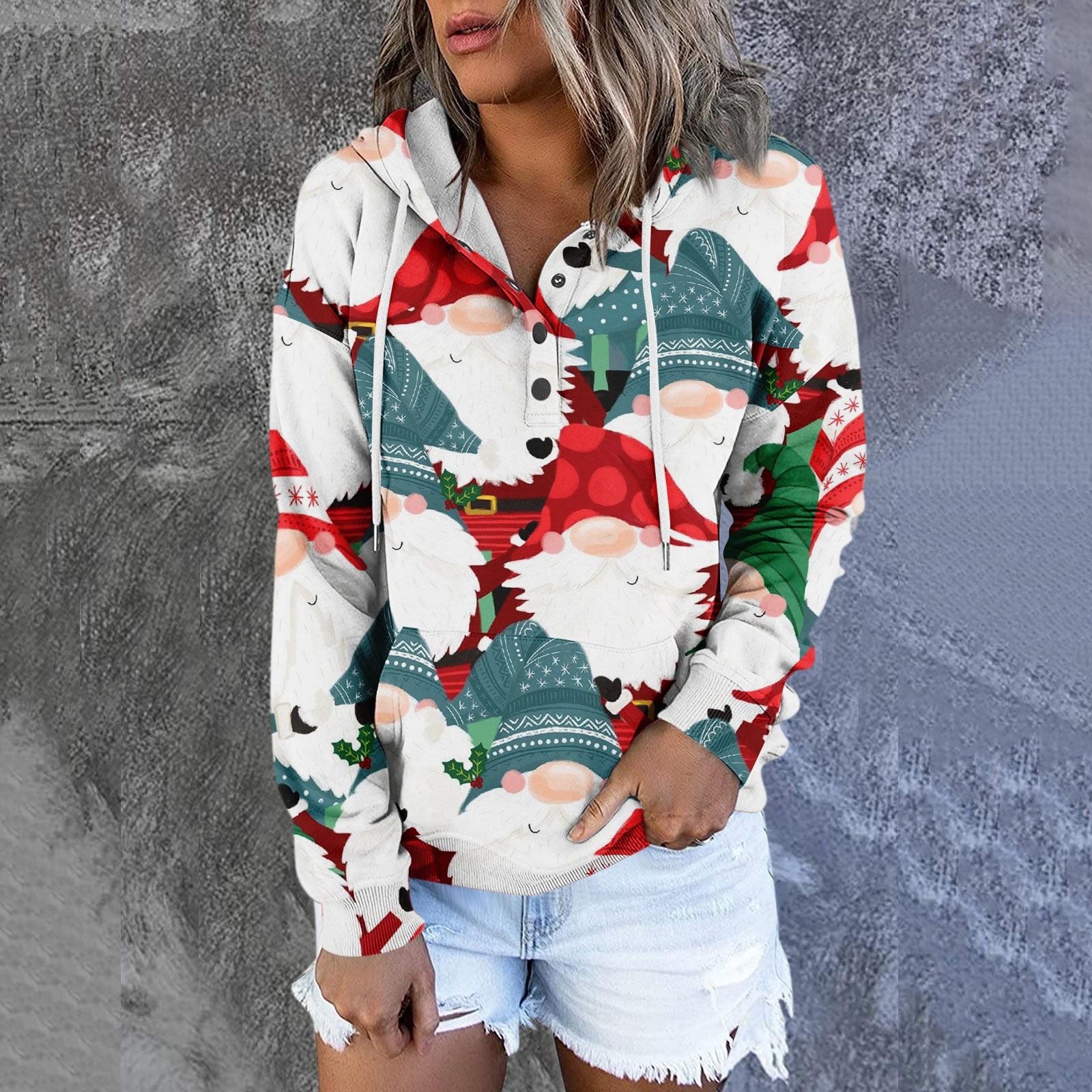 

Женские повседневные модные пуловеры с длинными рукавами и принтом, толстовки с капюшоном XXL разноцветный