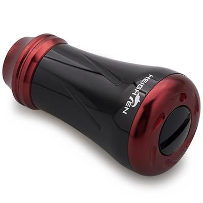 HEIGHTEN Reel Handle Knob Pillar Series 19mm Universal For SHIMANO Type A DAIWA Type S Black And Red HT17503 6.8g