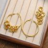 New Fashion Exaggerated Two-Tone Round Hoop Earrings: Versatile, Large, Multi-Wear Clips for European and American Styles