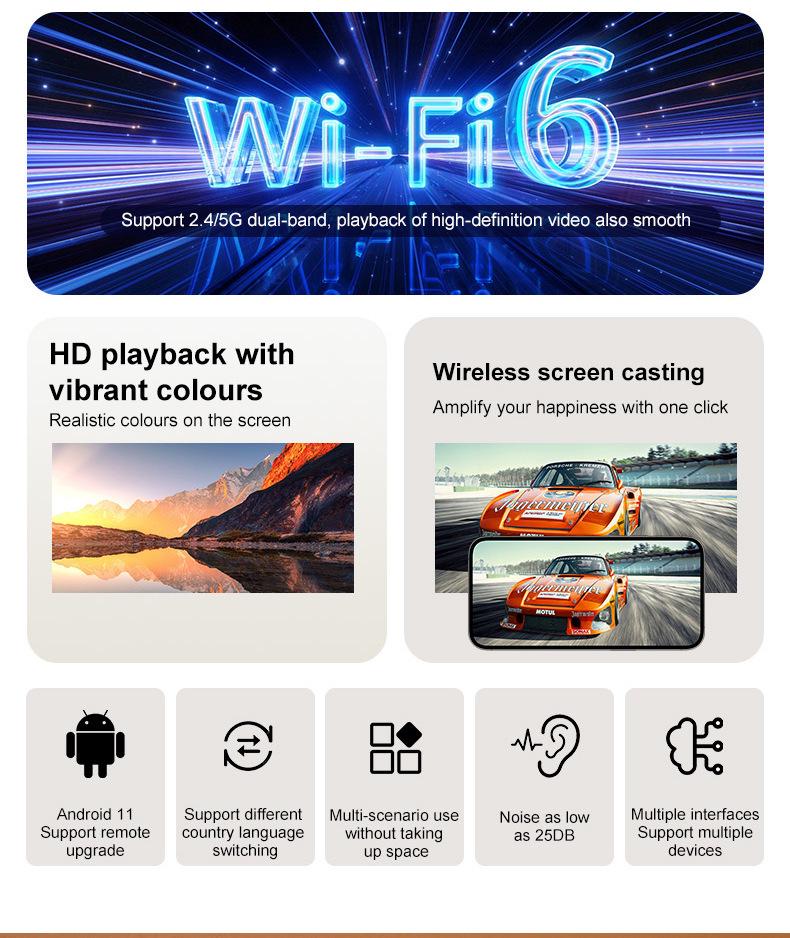 Portable 4K HD Mini Projector for Home & Bedroom