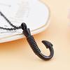 Stainless Steel Fish Hook Memorial Ashes Necklace Pendant Perfume Bottle