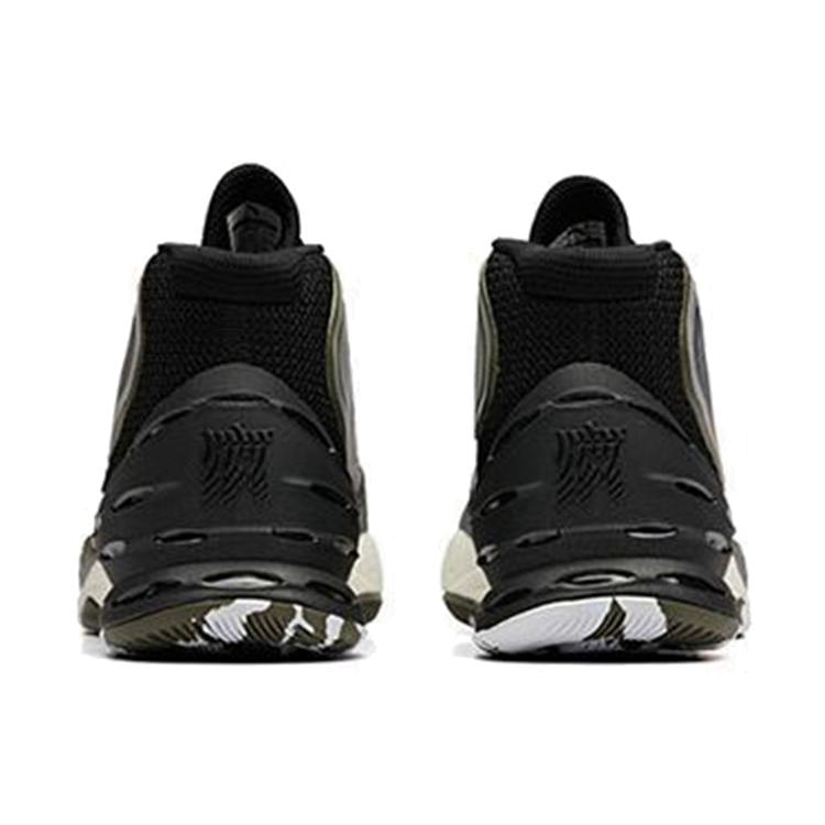 New Anta Speedy Decision Shock Absorbers Slip Resistant Abrasion Resistant High top Basketball Shoes Men's Black Green 11841301-6