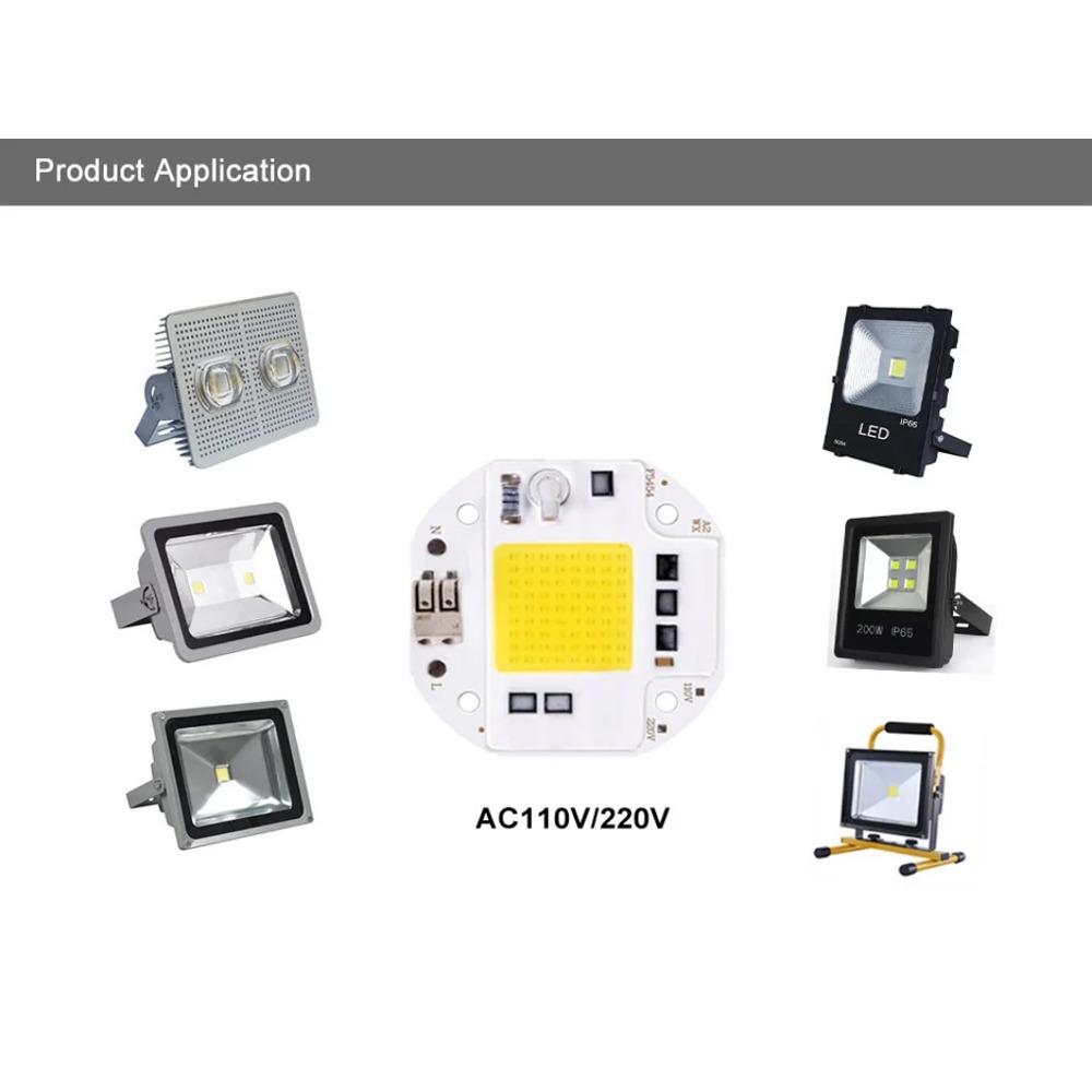 LED COB Chip 20W 30W 50W High Power COB LED Chip 110V 220V White Warm White Full Spectrum Plant Growth for Spotlight Floodlight
