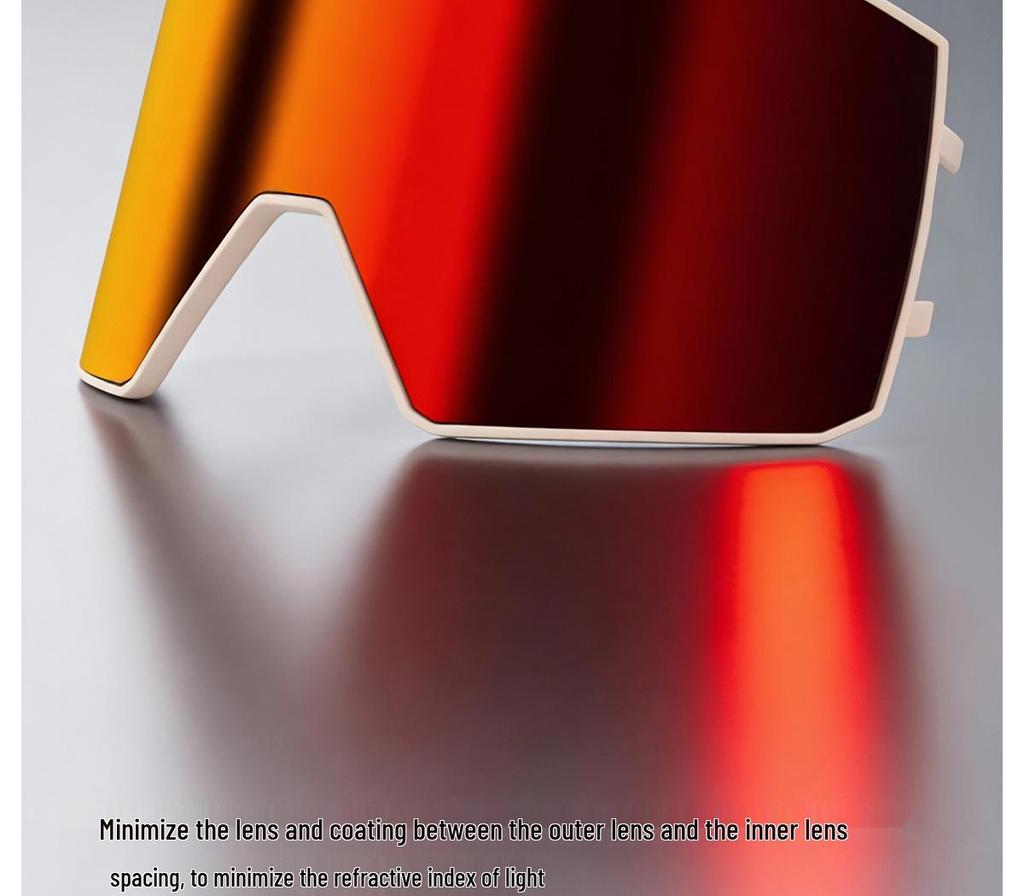 KAPVOE Color-Changing Anti-Fog Ski Goggles with Magnetic Buckle for Outdoor Sports