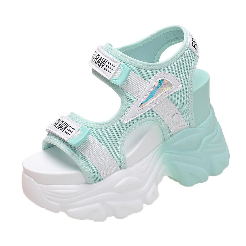 Fashion Platform Sandals Women 2025 New Summer Chunky Peep Toe High Heels Female Wedges Shoes for Women Fish Toe Red Sandalia