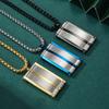 Five-piece Combination Necklace New Titanium Steel Light Sand Two-color Men's Pendant Fashion Versatile Necklace