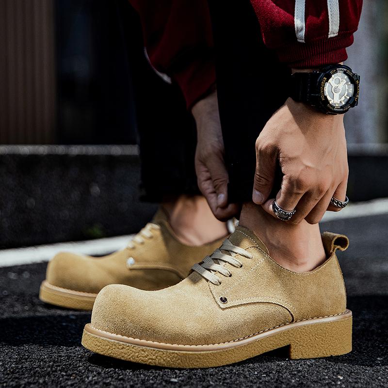 Fashion British Style Men Genuine Leather Casual Shoes Classic Outdoor Antiskid Oxford Dress Shoes Handmade Designer Business Flat Shoes