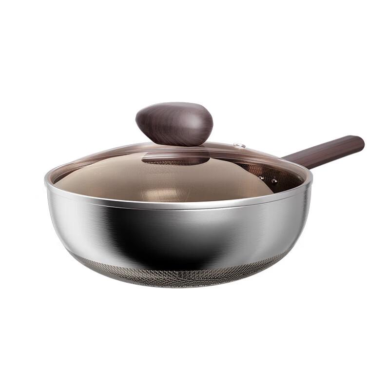Velosan 24cm Titanium Non-stick Wok with Pebble Stone Design