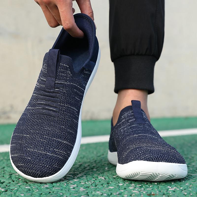 New Men Sport Sneaker Comfortable Flat Bottom Running Shoes Tenis Outdoor Slip On Walking Sneakers Sock Jogging Shoes Size 39-46
