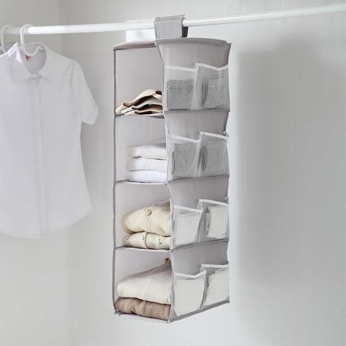 Hanging Storage, 2-Tier/3-Tier Clothes Rack, Closet, Washable, Moisture-Proof, Mildew-Resistant, Easy Installation, for Underwear, Socks, and Hats, No