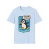 Unisex Softstyle T-Shirt “Catch Me If You Can” Penguin – Comic Style Icy Charm
